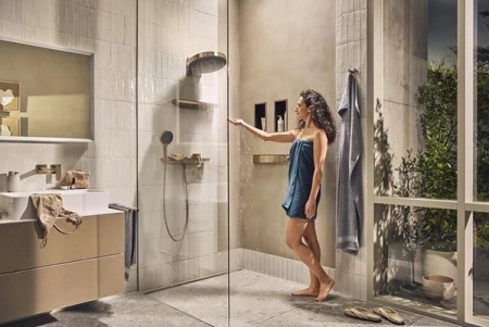 Фото термостатический смеситель для душа hansgrohe rainselect 15384140