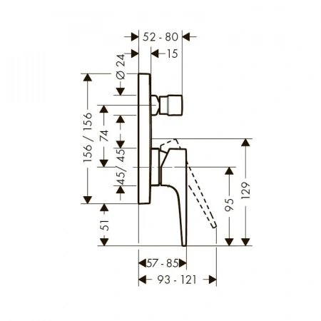 Фото смеситель для ванны hansgrohe metropol 74546000