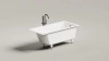 Ванна из искусственного камня Salini Cascata 150x70 см 105021M матовая