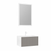 Фото тумба с раковиной orka cube 80 см, цвет: бежевый 3000373