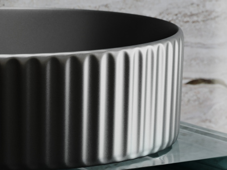 Фото раковина накладная ceramicanova element 36 см, цвет: антрацит cn6057mdh