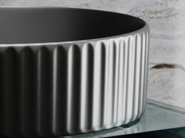 Фото раковина накладная ceramicanova element 36 см, цвет: антрацит cn6057mdh