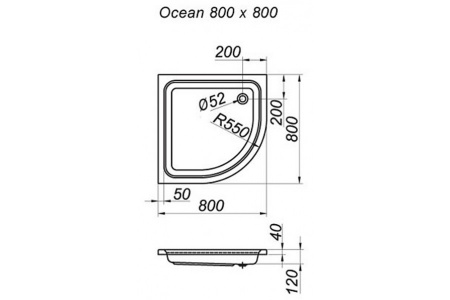 Фото поддон акриловый kolpa-san ocean 80x80 см