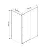 Фото душевой уголок vincea arno 140x100 см vsr-1a1014cl