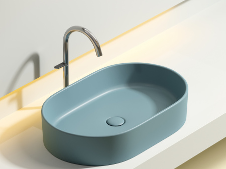 Фото раковина накладная ceramicanova element 60.8 см, цвет: зеленый cn6048mlg