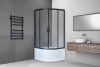 Фото душевое ограждение royal bath bk rb90bk-t-bl 90x90 см