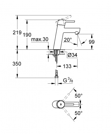 Фото смеситель для раковины grohe concetto new 23451001