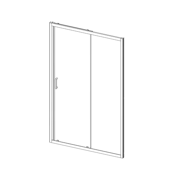 Фото душевая дверь vincea alpha 120 см vds-3al120clb