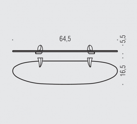 Фото полка подвесная colombo design link b2416