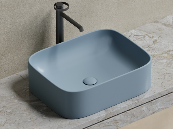 Фото раковина накладная ceramicanova element 50.5 см, цвет: серый cn6052mhl