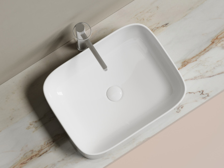 Фото раковина накладная ceramicanova element 50.5 см, цвет: белый cn6052
