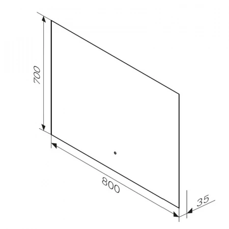 Фото зеркало с led подсветкой am.pm x-joy  80 см m85mox10801s