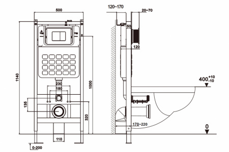 Фото унитаз с инсталляцией abber rechteck ac1219tc-ac0105-ac0121