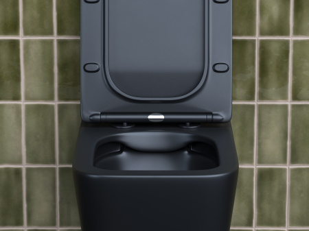 Фото унитаз подвесной, безободковый ceramicanova metric cn3007mb