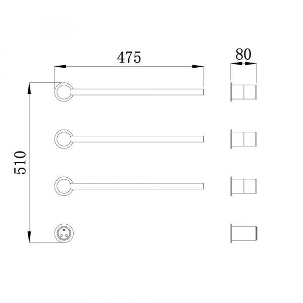 Фото полотенцесушитель электрический raglo цвет: графит r350.51.09