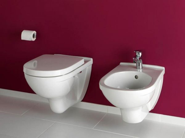 Фото унитаз подвесной с крышкой villeroy & boch o.novo 56 см 5660hr01