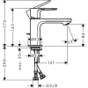 Фото смеситель для раковины hansgrohe rebris e 72587000