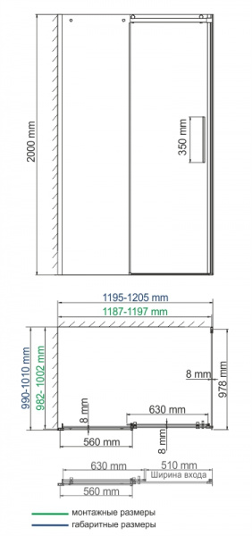 Фото душевой уголок wasserkraft dinkel 120x100 см 58r10