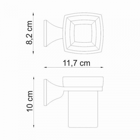 Фото подстаканник одинарный wasserkraft wern k-2528