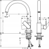 Фото смеситель для кухонной мойки hansgrohe vernis shape 71871000