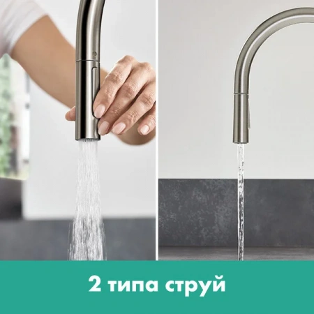 Фото смеситель для кухонной мойки hansgrohe talis classic 72800800