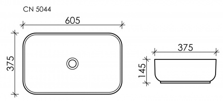 Фото раковина накладная ceramicanova element 60.5 см, цвет: белый cn5044