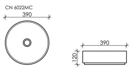 Фото раковина накладная ceramicanova element 39 см, цвет: капучино cn6022mc