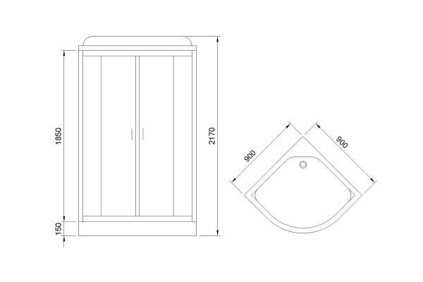Фото душевая кабина royal bath нк rb90hk5-bt 90x90 см