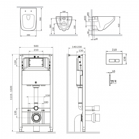 Фото унитаз с инсталляцией am.pm inspire 2.0 is47051.50a1700