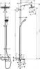 Фото душевая стойка hansgrohe croma select e 27687000