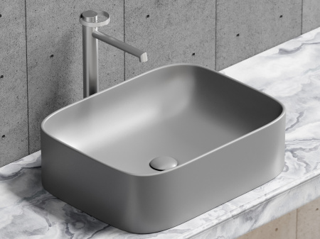 Фото раковина накладная ceramicanova element 50.5 см, цвет: антрацит cn6052mh
