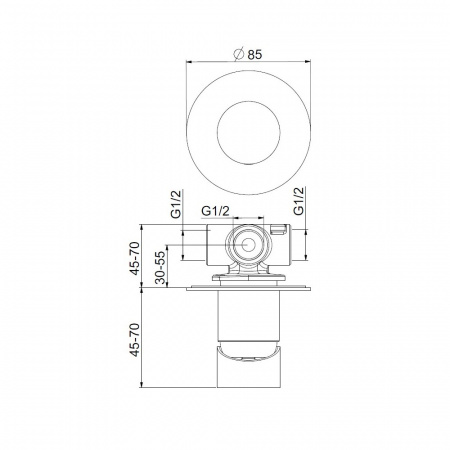 Фото встраиваемый смеситель для душа webert one-b nb880101740
