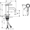 Фото смеситель для раковины hansgrohe tecturis s 73301670