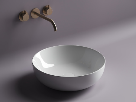 Фото раковина накладная ceramicanova element 42 см, цвет: белый cn5024