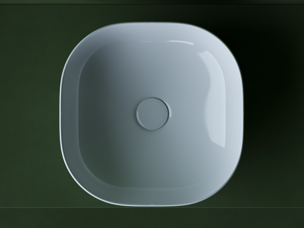 Фото раковина накладная ceramicanova element 38 см, цвет: белый cn5032
