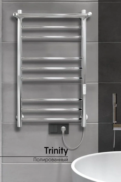 Фото электрический полотенцесушитель indigo line trinity 80/40 с полкой lсlte80-40prt