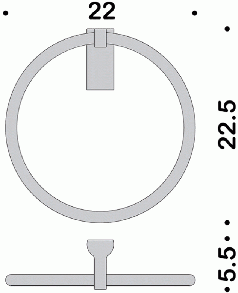 Фото полотенцедержатель кольцо colombo design luna 22 см b0111