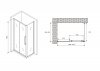 Фото душевое ограждение abber schwarzer diamant 140x90 см ag30140mh-s90m
