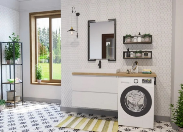 Фото тумба под стиральную машину эстет malibu luxe 150 см l/r фр-00007116