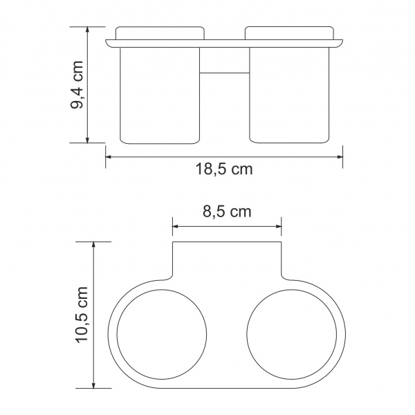 Фото стакан для зубных щеток wasserkraft kammel k-8328d