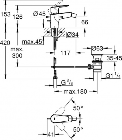 Фото смеситель для биде grohe bauedge 23331001