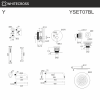 Фото душевой набор со встроенным смесителем whitecross y yset07bl, цвет: черный