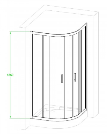 Фото душевое ограждение royal bath hkd rb100hkd-c-ch 100x100 см