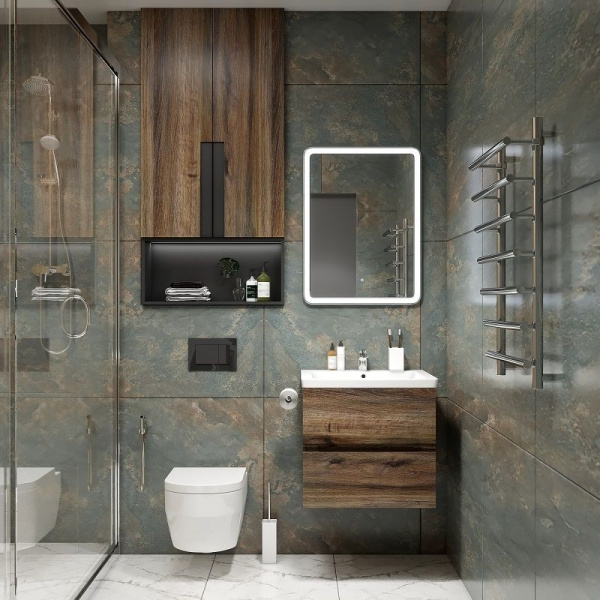 Фото тумба под раковину art&max techno 67 см am-techno-700-2c-so-lw646