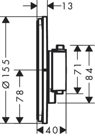 Фото термостатический смеситель для душа hansgrohe shower select comfort s 15559000