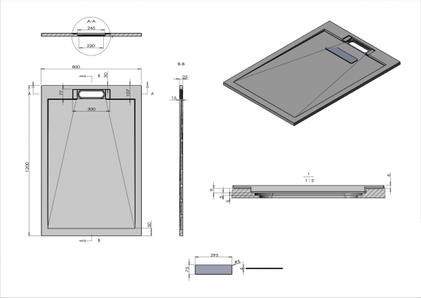 Фото поддон vincea 120x80 см vst-4srl8012w
