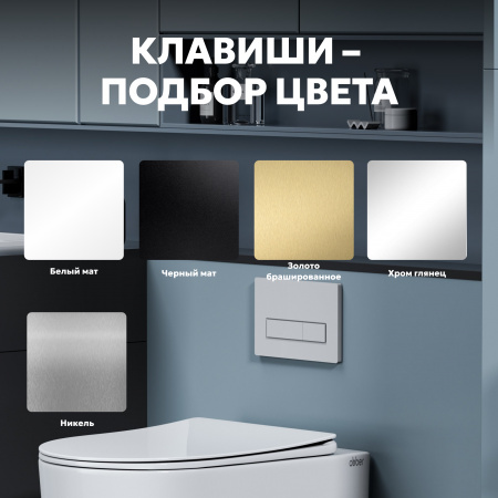 Фото клавиша смыва abber ac0124ng никель