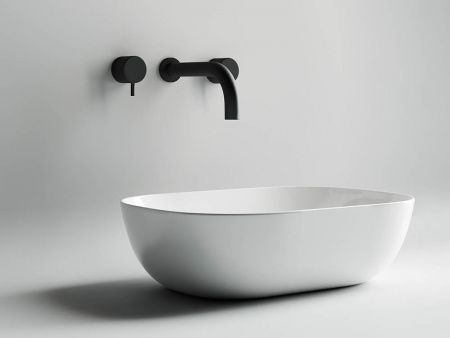 Фото раковина накладная ceramicanova element 45.5 см, цвет: белый cn6009