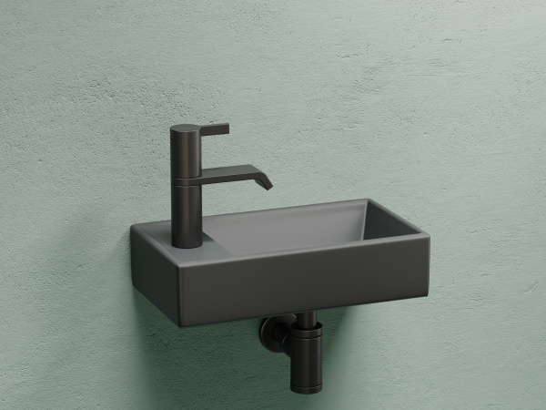 Фото раковина подвесная ceramicanova element 41.7 см, цвет: антрацит cn6051rmdh