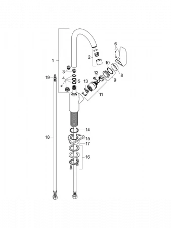 Фото смеситель для кухни hansgrohe logis 71835000
